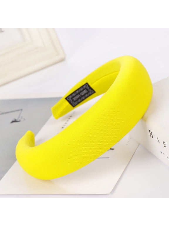 Cute Headbands for Women Sponge Ring Hairband Candy Colored Hair Care Accessory Headband Hair Head Hoop Non Slip Simple Sweet Hair Headband Hair Accessory Yellow 2026 Sales Under $1