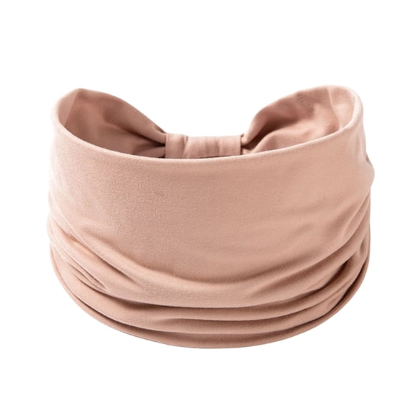 WHEANG Extra Wide Headbands for Women Breathable Yoga Headbands Wide Sweatband Sports Hairbands Soft Elastic Workout Head Wraps Non Slip Absorbent Head Accessories Khaki Summer Sales Under $2