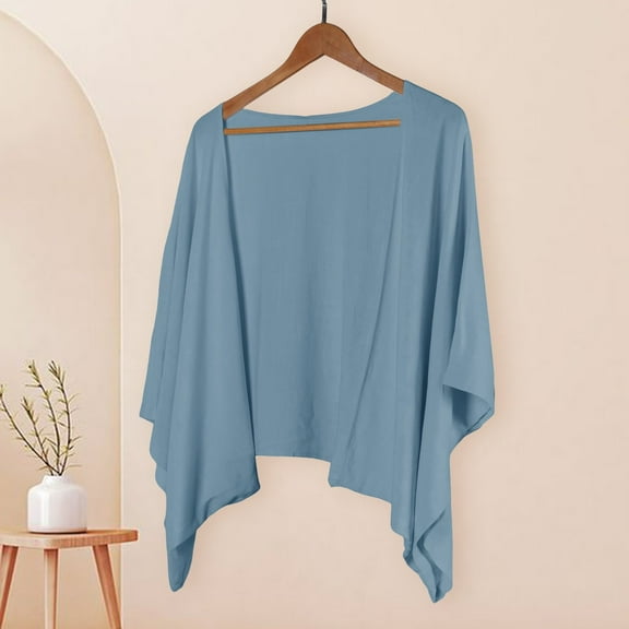 WHEANG Fall Fashion Must Haves Casual Solid Elegant Cardigan Tops For Autumn Spring Summer 1 Pc Blue S-Xxl