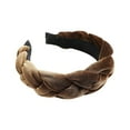 thumbnail image 1 of WHEANG Fashion Solid Color Hair Band for Women Lightweight Cute Headbands for Women Under $5 Palette Daily Wear Casual Braided Headband Wide Headband Non-Slip Vintage Padded Headband Brown, 1 of 2