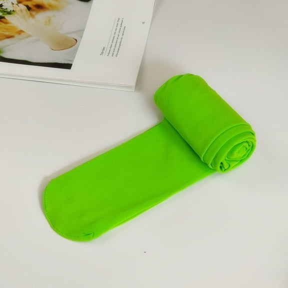 WHEANG Fleece Lined Tights Candy Colors Opaque Footed Slim Pantyhose Stockings Tights 1 Pc Gold One Size