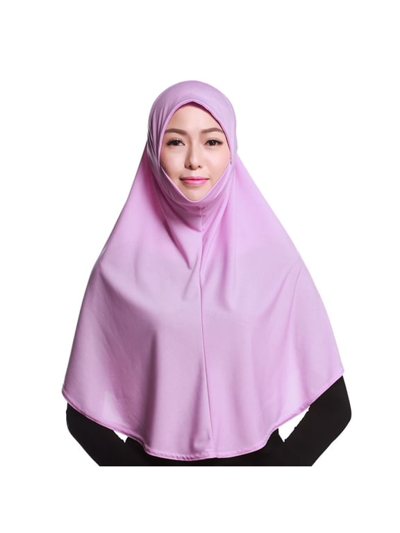Full Coverage Head Scarf for Women Soft Solid Color Crystal Linen Hijab Lightweight Breathable Stretch Modest Head Wrap Non-Slip Versatile Hijab Scarf for Women Red