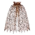 thumbnail image 1 of WHEANG Halloween Cape Fashion Gothic Hooded Mesh Cloak Breathable Sheer Tulle Cape for Witch Vampire Fancy Dress Party Accessory for Halloween 75*150 Gold, 1 of 2