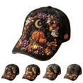 thumbnail image 1 of WHEANG Halloween Hats for Women Men Black Washed Distressed Baseball Cap Vintage Halloween Print Trucker Hat Outdoor Wear Halloween Hat M White, 1 of 4