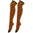 thumbnail image 1 of WHEANG High Stockings for Women Knee High Striped Stocking Socks Casual Breathable Skin-Friendly Stockings Easy Care Cute High Elasticity Over Knee Socks for Women Orange 2026 Sales Under $1, 1 of 4