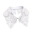 thumbnail image 1 of WHEANG Hollow Out Lace Flower-Shaped Fake Collar for Women Embroidery Shirt Half High Collar Detachable Collar Suitable Inner Layer Detachable Collar(Color Clear One Size) Summer Sales Under $2, 1 of 4