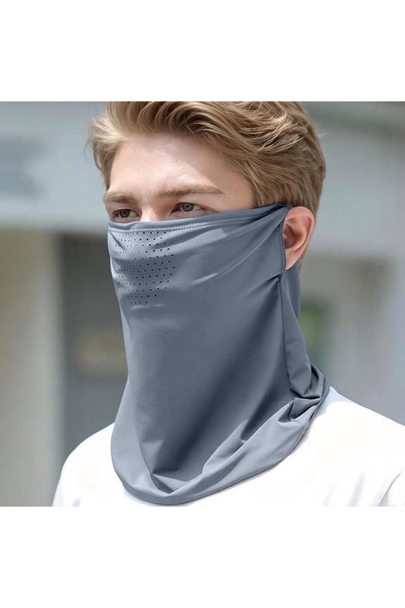 Ice Silk Face Mask for Women Men UV Protection Mask Cooling Face Cover Sun Protection The Sun Neck Protector Breathable Comfortable Sun Blocking Face Mask