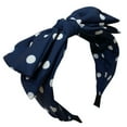 thumbnail image 1 of WHEANG Knotted Headbands for Women Bright Polka Dot Double Bow Lake Blue Cross Twist Headband Elastic Knotted Hair Wrap Scarf Fashion Womens Bow Headbands Blue, 1 of 2
