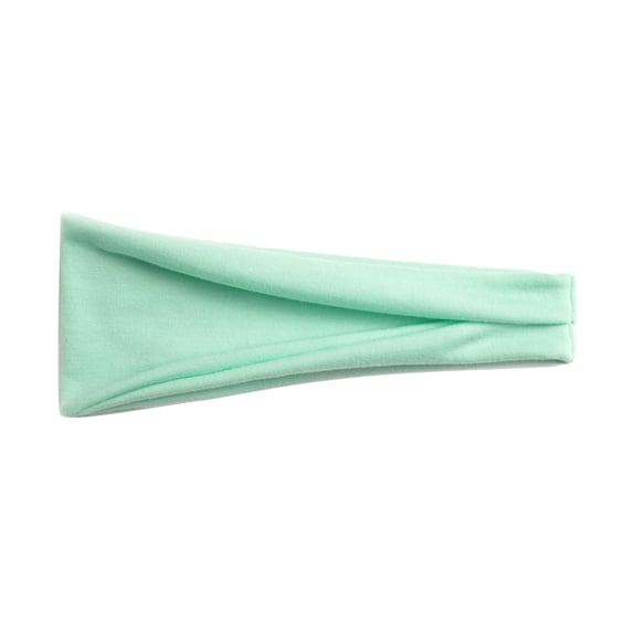 WHEANG Leisure Sports Headbands for Women Solid Color Stretch Yoga Headbands Soft Elastic Sweat Wicking Workout HeadBand Non Slip Fashion Wide Hair Accessories for Women Green