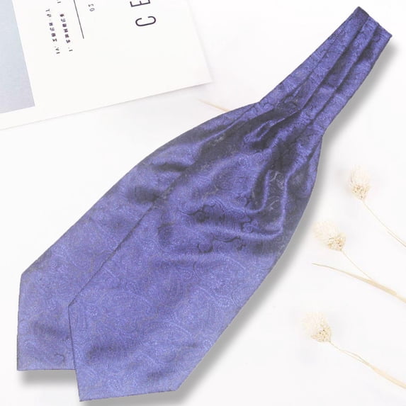 WHEANG Men's Floral Silk Cravat Ties Hademade Formal Jacquard Woven Neckties Classic Colorful Ties for Formal Business Party Wedding Neckties for Men Easy Care Purple Summer Sales Under $2