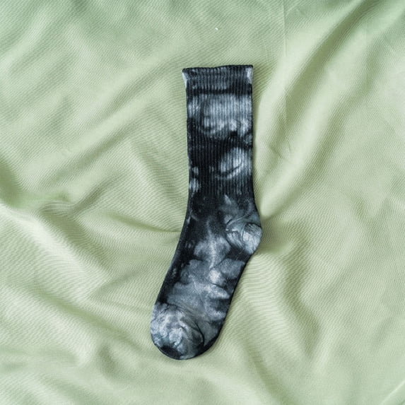 WHEANG Mid Calf Socks for Women Wen Elasticity Anti Slip Socks Breathable Soft Sweat Absorption Socks Couple New Tie Dye Socks Personality Street Hip Hop Skateboarding Socks Unisex