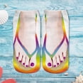 thumbnail image 1 of WHEANG Running Short Socks for Women 3D Pattern Manicure Print Socks Funny Hidden Sports Hiking Anti Slip Socks Women Personalized Summer Socks Cute Boat Socks Beige L Summer Sales Under $2, 1 of 4