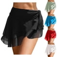 thumbnail image 1 of WHEANG Sarong Wraps for Women 2-Way Wear Chiffon Cover Up Skirt Flowy Ruffle Hem Sarong Wrap Lightweight Sheer Beach Sarong Skirt for Summer Vacation Pool Beach Cover Ups for Women White M, 1 of 6