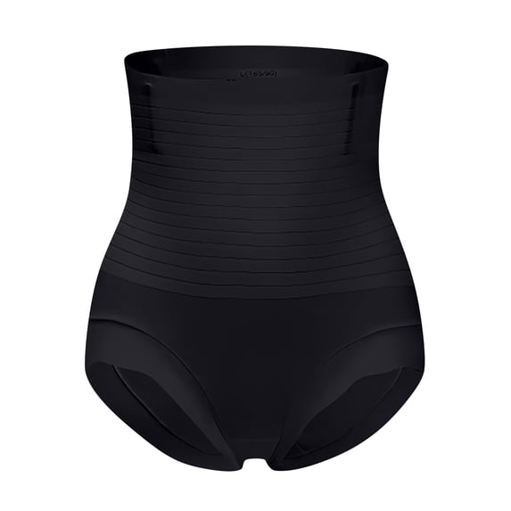 WHEANG Shapewear Panties Ice Silk Butt Lifting Shaper Underwear High Waist Tummy Control Shapewear Shorts for Women No Roll Anti-Slip Garments Seamless Underwear for Women Size L Black