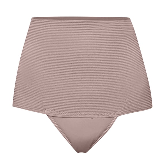 WHEANG Shapewear Women Underwear High Waist T Shape Shapewear Thong Panties Tummy Control Butt Lifting Seamless Underwear for Women Soft Stretch Slimming Body Shaper Size XXXL Brown