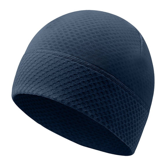 WHEANG Skull Cap for Men Women Lightweight Sweat Wicking Beanie Helmet Liner Windproof Outdoors Sports Skull Cap Suitable for Cycling, Motorcycling, Running, Skiing, Hiking Blue