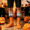 thumbnail image 1 of WHEANG Socks for Women Men Funny Crazy Graphic Mid Calf Socks Holiday Casual Daily Halloween Party Gift Socks Halloween Novelty Socks for Men One Size Orange, 1 of 4