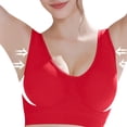 thumbnail image 1 of WHEANG Sports Bras for Women Stretch Comfortable Sports Bra Full Coverage Wireless Yoga Bra Padded Seamless Everyday Underwear Support Active Bras for Running Workout Daily Wear Size S Red, 1 of 6