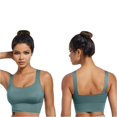 thumbnail image 1 of WHEANG Sports Bras for Women Yoga Beauty Sports Bra with Removable Pads High Support Workout Top Shockproof Running Athletic Vest Bra for Gym Fitness Activewear Size 2XL Green, 1 of 4