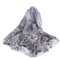 thumbnail image 1 of WHEANG Summer Cooling Lightweight Scarf for Women - Fashion Elegant Flower Print Long Soft Wrap Scarf Beach Cover Up Skin-Friendly Neck Scarf for Women Under $5 Gray Summer Sales Under $2, 1 of 2
