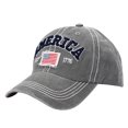 thumbnail image 1 of WHEANG USA Flag Baseball Caps for Women Men - Fashion 250 Anniversary USA Flag 1776 Distressed Washed Baseball Cap Adjustable Summer Sun Hats July 4th Memorial Day Cap Under $5 Gray, 1 of 4