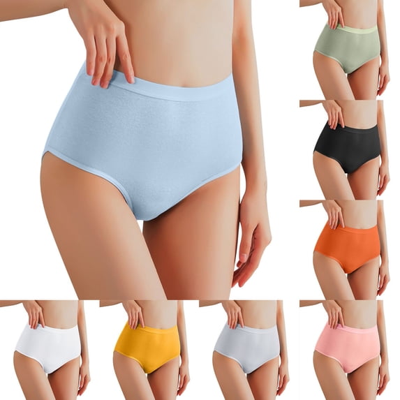 WHEANG Underwear Women Tummy Control Butt Lifting Shapewear Panties All Day Wear Soft Breathable Stretch Briefs Underwear Plus Size High Waist Underwear for Women Grey L
