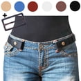 thumbnail image 1 of WHEANG Unisex No Buckle Stretch Belt Adjustable Invisible Elastic Lazy Waist Strap Buckle-Free Retractable Binding Comfortable Belt for Jeans, Pants, Casual Daily Wear(Color Brown One Size), 1 of 3