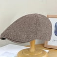 thumbnail image 1 of WHEANG Vintage Newsboy Hat for Women Men Solid Color Flat Driving Beret Cap Washable Advanced Painter Newsboy Hat Daily Wear Casual Newsboy Hat Outdoor Travel Camping Beret Coffee One Size, 1 of 3