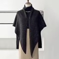 thumbnail image 1 of WHEANG Winter Clothing For Women High End Wool Blend Large Shawl Sequined Triangular Scarf Warm Versatile For Autumn Winter Black One Size, 1 of 4