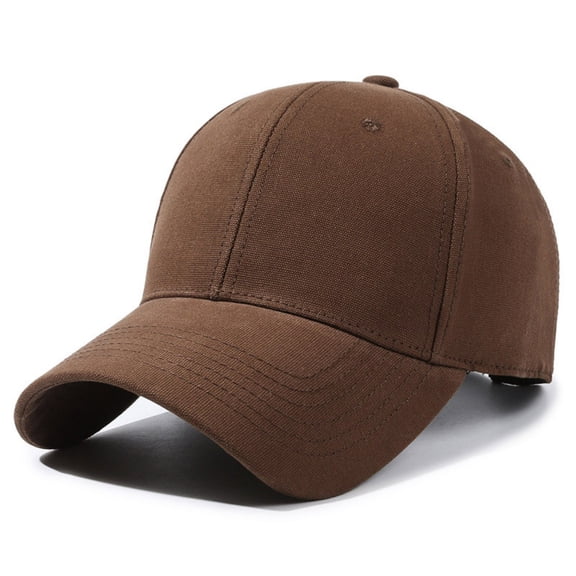 WHEANG Winter Hats For Women Oversize Adjustable Big Head Dad Cap Cotton Baseball Cap Breathable Trendy Brown One Size