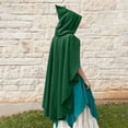 thumbnail image 1 of WHEANG Witch Hooded Cape for Women Medieval Vintage Halloween Vampire Cloak for Party Fashion Renaissance Role Play Outfit Accessory Witch Hooded Cape One Size Green, 1 of 4