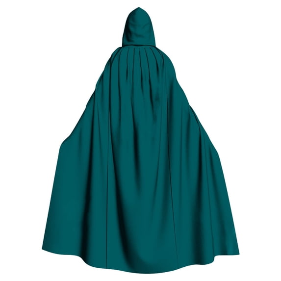 WHEANG Women Cape Shawl Halloween Hooded Cloak Lightweight Party Cape Shawl Accessory for Halloween Dress‑up Daily Layering M Green