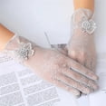 thumbnail image 1 of WHEANG Women's Lace Gloves Thin Soft Ice Gloves Short Breathable Gloves Summer Lace Gloves Casual Short Gloves Classic Simple Gloves Ceremonial Accessory 1Pair Grey One Size 2026 Sales Under $1, 1 of 4