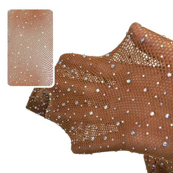 WHEANG Tights Pantyhose Socks for Women Hollow Out Mesh Rhinestones Thin Cutout Fishnet Pantyhose Multi Ultra-thin Black Pantyhose for Women Khaki 2026 Sales Under $1