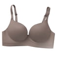 thumbnail image 1 of WHEANG Womens Bra Seamless One Piece Wireless No Underwire Bra Soft Stretch Support Bras for Women Side Breast Lift Anti-Sagging Everyday Comfort Bra for Daily Sports Lounge Wear 32 Brown, 1 of 2