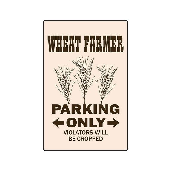 WHEAT FARMER Decal parking farm tractor grain hay corn crops beans | Indoor/Outdoor | 12" Tall