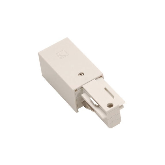 WHEDL-WT-WAC Lighting-Accessory - W Track Left Live End Connector-White Finish