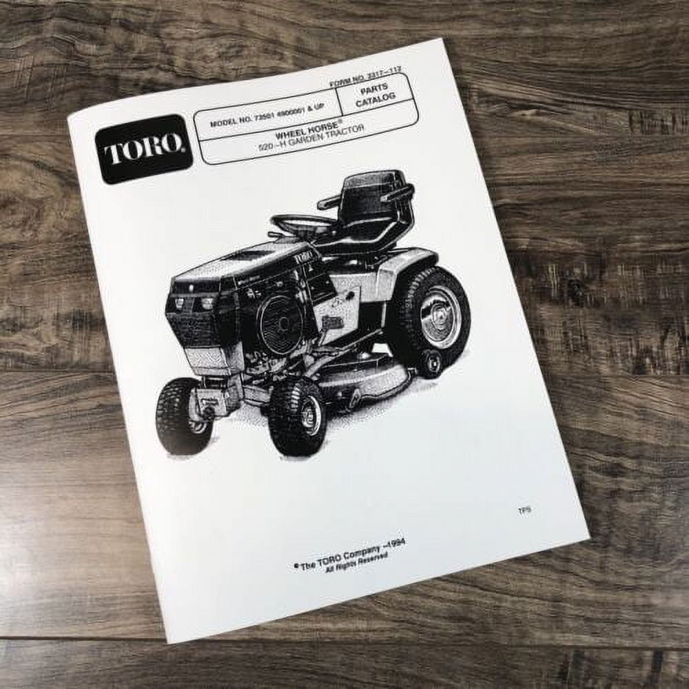 WHEEL HORSE 520H GARDEN TRACTOR PARTS MANUAL CATALOG BOOK ASSEMBLY