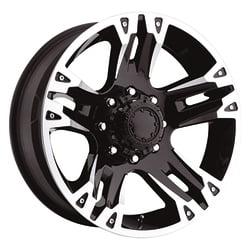 17x8 Gloss Black Automotive Rim with Diamond Cut Accents and Clear Coat ...