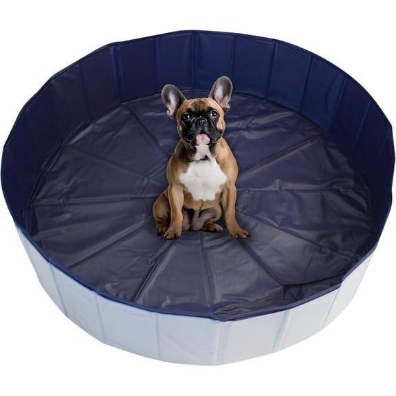WHELPBASICS FOLDABLE DOG POOL - COLLAPSIBLE POOL FOR DOGS, PUPPIES - PORTABLE, STURDY, SPACE-SAVING - IDEAL FOR BATHING AND WHELPING, CARE SOLUTION 4"