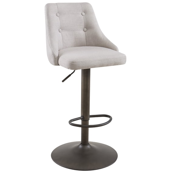 WHI AIR LIFT STOOL, SET OF 2, FABRIC/METAL, BEIGE