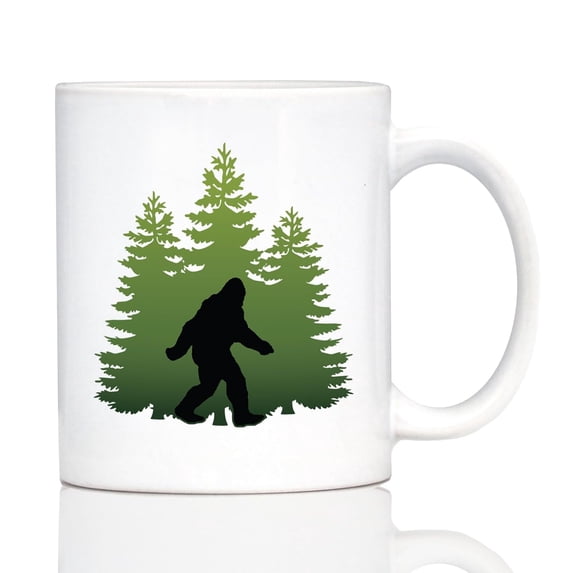 Bigfoot Coffee Mug - Funny Bigfoot Gifts for Sasquatch Enthusiasts - 11oz White Ceramic Mug