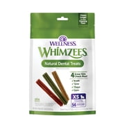 Wellness WHIMZEES Stix Natural Dog Dental Treat, Chews, Freshens Breath, Extra-Small Size, 14.81 oz Bag, 56 Count