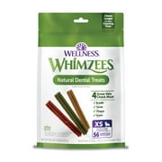 Wellness WHIMZEES Stix Dog Dental Treats, Natural Chews, Extra Small Size Stick, (56 Count)