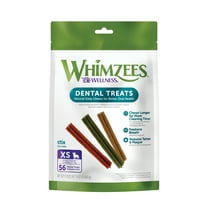 WHIMZEES by Wellness Stix Natural Grain Free Dental Chews for Dogs, Extra Small Breed, 56 count
