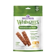 Wellness WHIMZEES Veggie Strip Natural Dog Dental Treat, Chews, Freshens Breath, Medium Size, 14.81 oz Bag, 14 Count