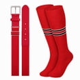 thumbnail image 1 of WHIPPY Baseball Socks and Belt for Youth Adult Softball Socks and Elastic Belt, 1 of 7
