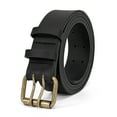 thumbnail image 1 of WHIPPY Double Prong Leather Belt for Men Women, Heavy Duty Leather Belt for Jeans, 1 of 8