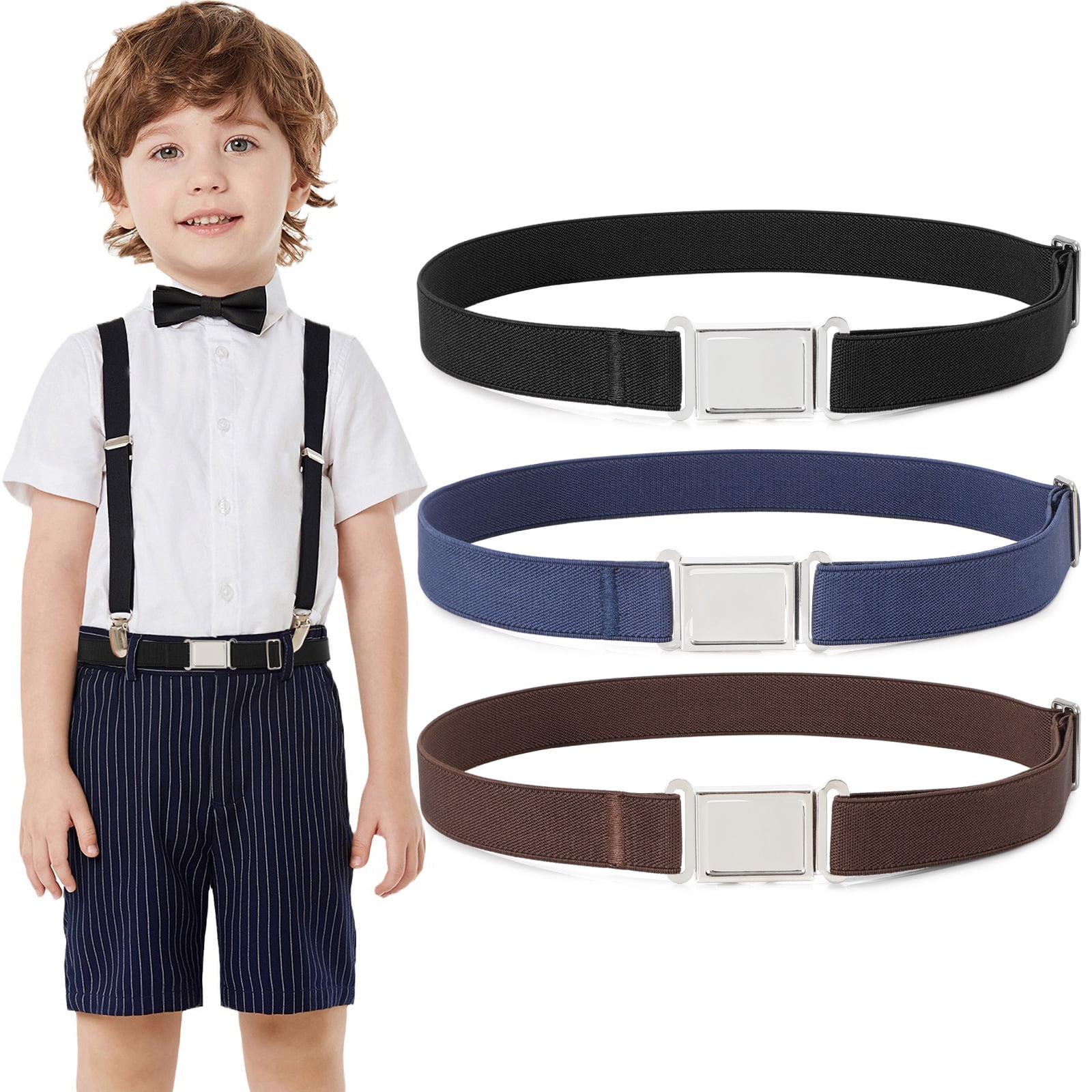 WHIPPY Kids Adjustable Belt, Elastic Belts with Easy Magnetic Buckle for  Boys Gilrs Toddler
