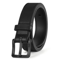 WHIPPY Leather Belt for Men, Mens Metal Free Black Leather Belts
